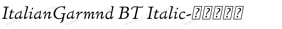 ItalianGarmnd BT Italic字体转换